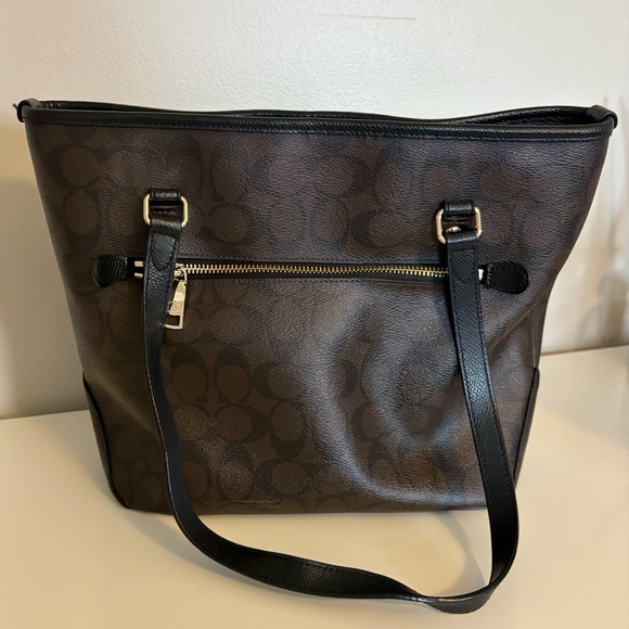Coach Dark Brown and Black Purse - Picture 2 of 9